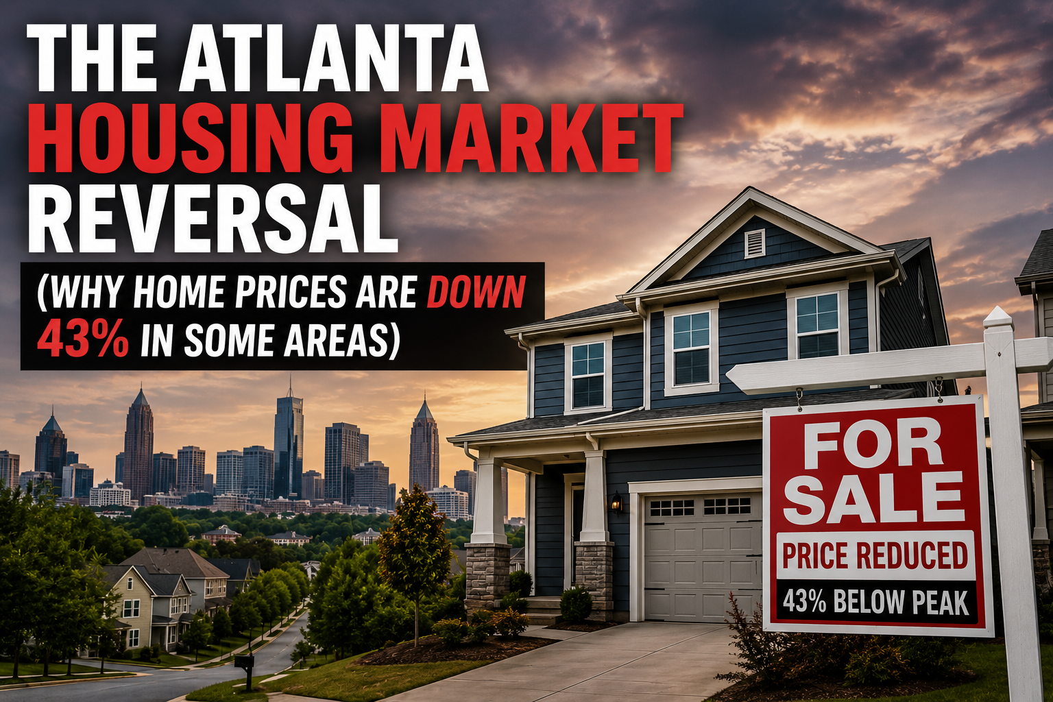 The Atlanta Housing Market Reversal (why home prices are down 43% in some areas)