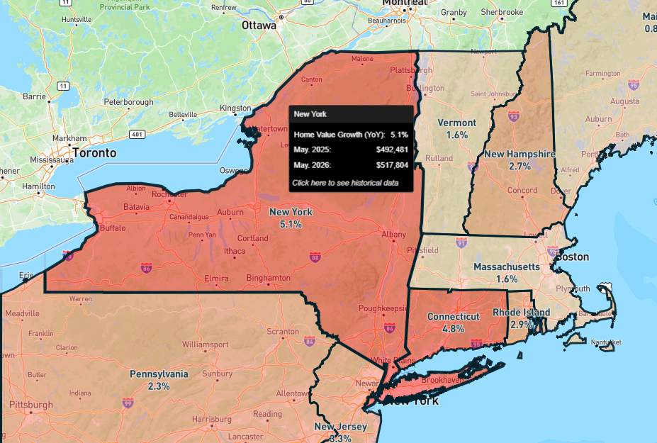 New York Housing Market: Why Upstate New York Is Beating the U.S
