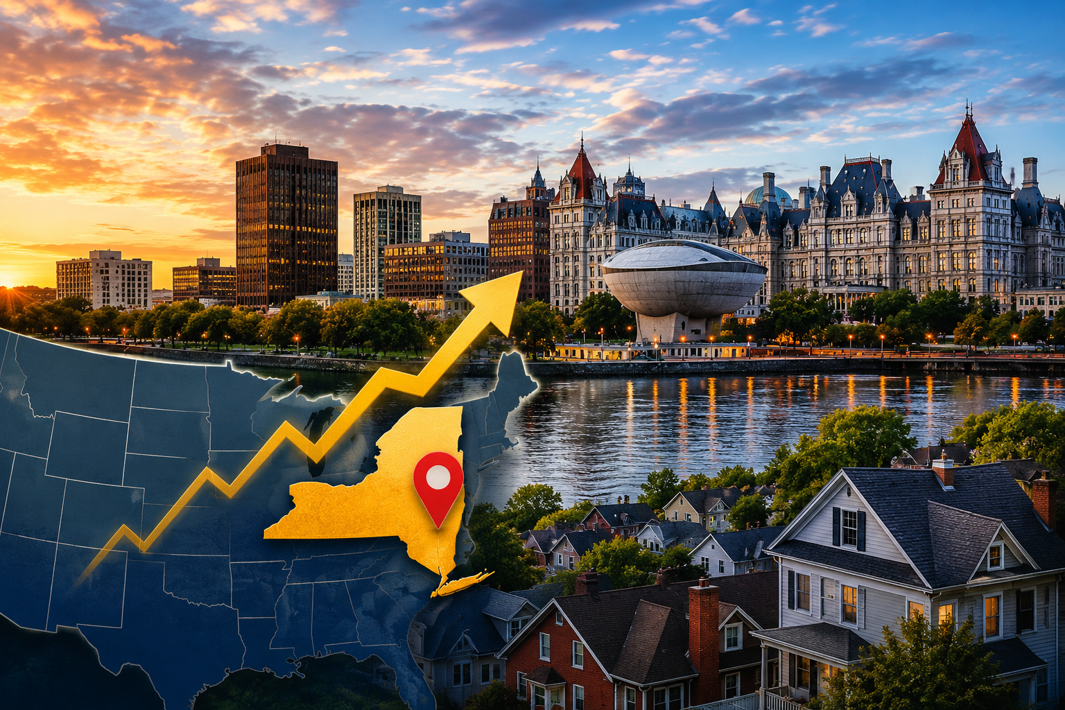 Why Albany, New York Is Now the 2nd Hottest U.S. Housing Market. Inventory Is 50% Below Normal